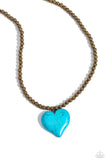 Picturesque Pairing - Brass Necklace - Paparazzi Accessories Necklace Bedazzle Me Pretty Mobile Fashion Boutique