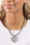 Picturesque Pairing - Silver Necklace - Paparazzi Accessories Necklace Bedazzle Me Pretty Mobile Fashion Boutique