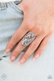 Pier Paradise - Silver Ring - Paparazzi Accessories Ring Bedazzle Me Pretty Mobile Fashion Boutique