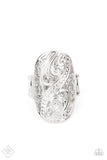 Pier Paradise - Silver Ring - Paparazzi Accessories Ring Bedazzle Me Pretty Mobile Fashion Boutique