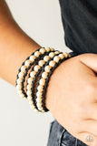 Pine Paradise - White Bracelet - Paparazzi Accessories Bracelet Bedazzle Me Pretty Mobile Fashion Boutique