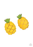 PINEAPPLE Of My Eye - Yellow Hair Clip - Paparazzi Accessories Hair Clip Bedazzle Me Pretty Mobile Fashion Boutique
