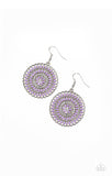PINWHEEL and Deal - Purple Earrings - Paparazzi Accessories Earrings Bedazzle Me Pretty Mobile Fashion Boutique