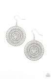 PINWHEEL and Deal - Silver Earrings - Paparazzi Accessories Earrings Bedazzle Me Pretty Mobile Fashion Boutique