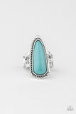 Pioneer Plains - Blue Ring - Paparazzi Accessories Ring Bedazzle Me Pretty Mobile Fashion Boutique