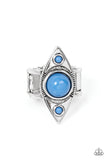 Pivoting Point - Blue Ring - Paparazzi Accessories Ring Bedazzle Me Pretty Mobile Fashion Boutique