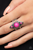 Pivoting Point - Pink Ring - Paparazzi Accessories Ring Bedazzle Me Pretty Mobile Fashion Boutique