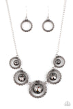 PIXEL Perfect - Silver Necklace - Paparazzi Accessories Necklace Bedazzle Me Pretty Mobile Fashion Boutique