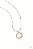 Pixie Potential - Gold Necklace - Paparazzi Accessories Necklace Bedazzle Me Pretty Mobile Fashion Boutique