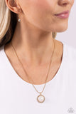 Pixie Potential - Gold Necklace - Paparazzi Accessories Necklace Bedazzle Me Pretty Mobile Fashion Boutique