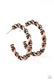 Plainly Panama - Copper Earrings - Paparazzi Accessories Earrings Bedazzle Me Pretty Mobile Fashion Boutique