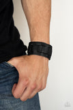 Plainly Plaited - Black Mens Bracelet - Paparazzi Accessories Mens Bracelet Bedazzle Me Pretty Mobile Fashion Boutique