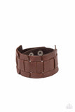 Plainly Plaited - Brown Mens Bracelet - Paparazzi Accessories Mens Bracelet Bedazzle Me Pretty Mobile Fashion Boutique