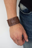 Plainly Plaited - Brown Mens Bracelet - Paparazzi Accessories Mens Bracelet Bedazzle Me Pretty Mobile Fashion Boutique