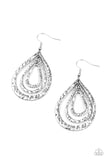 Plains Pathfinder - Silver Earrings - Paparazzi Accessories Earrings Bedazzle Me Pretty Mobile Fashion Boutique