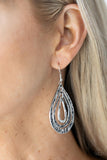 Plains Pathfinder - Silver Earrings - Paparazzi Accessories Earrings Bedazzle Me Pretty Mobile Fashion Boutique
