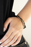 PLAIT Tectonics - Brass Bracelet - Paparazzi Accessories Bracelet Bedazzle Me Pretty Mobile Fashion Boutique