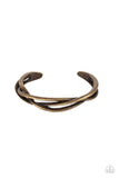 PLAIT Tectonics - Brass Bracelet - Paparazzi Accessories Bracelet Bedazzle Me Pretty Mobile Fashion Boutique
