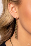 Planted Possibilities - Brass Necklace - Paparazzi Accessories Necklace Bedazzle Me Pretty Mobile Fashion Boutique