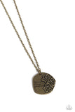 Planted Possibilities - Brass Necklace - Paparazzi Accessories Necklace Bedazzle Me Pretty Mobile Fashion Boutique