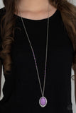 Plateau Paradise - Purple Necklace - Paparazzi Accessories Necklace Bedazzle Me Pretty Mobile Fashion Boutique