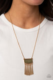 Plateau Pioneer - Green Necklace - Paparazzi Accessories Necklace Bedazzle Me Pretty Mobile Fashion Boutique