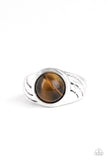 Play It Cool - Brown Ring - Paparazzi Accessories Ring Bedazzle Me Pretty Mobile Fashion Boutique