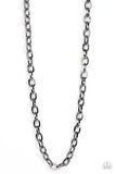 Player of the Year - Black Mens Necklace - Paparazzi Accessories Mens Necklace Bedazzle Me Pretty Mobile Fashion Boutique