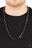 Player of the Year - Black Mens Necklace - Paparazzi Accessories Mens Necklace Bedazzle Me Pretty Mobile Fashion Boutique