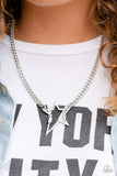 Playful Popstar - Silver Necklace - Paparazzi Accessories Necklace Bedazzle Me Pretty Mobile Fashion Boutique
