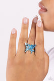 Playfully Polished - Blue Ring - Paparazzi Accessories Ring Bedazzle Me Pretty Mobile Fashion Boutique
