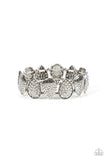 Playing Favorites - White Bracelet - Paparazzi Accessories Bracelet Bedazzle Me Pretty Mobile Fashion Boutique