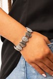 Playing Favorites - White Bracelet - Paparazzi Accessories Bracelet Bedazzle Me Pretty Mobile Fashion Boutique