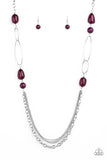 Pleasant Promenade - Purple Necklace - Paparazzi Accessories Necklace Bedazzle Me Pretty Mobile Fashion Boutique