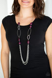 Pleasant Promenade - Purple Necklace - Paparazzi Accessories Necklace Bedazzle Me Pretty Mobile Fashion Boutique