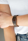 Pleasantly Pioneer - Brown Bracelet - Paparazzi Accessories Bracelet Bedazzle Me Pretty Mobile Fashion Boutique