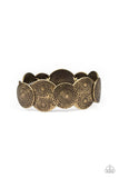 Pleasantly Posy - Brass Bracelet - Paparazzi Accessories Bracelet Bedazzle Me Pretty Mobile Fashion Boutique