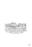 Pleasantly Posy - Silver Bracelet - Paparazzi Accessories Bracelet Bedazzle Me Pretty Mobile Fashion Boutique