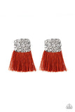 Plume Bloom - Orange Earrings - Paparazzi Accessories Earrings Bedazzle Me Pretty Mobile Fashion Boutique