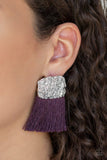Plume Bloom - Purple Earrings - Paparazzi Accessories Earrings Bedazzle Me Pretty Mobile Fashion Boutique