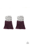Plume Bloom - Purple Earrings - Paparazzi Accessories Earrings Bedazzle Me Pretty Mobile Fashion Boutique