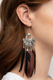 Plume Paradise - Multi Earrings - Paparazzi Accessories Earrings Bedazzle Me Pretty Mobile Fashion Boutique