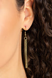Point Taken - Brass Necklace - Paparazzi Accessories Necklace Bedazzle Me Pretty Mobile Fashion Boutique