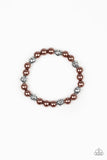 Poised For Perfection - Brown Bracelet - Paparazzi Accessories Bracelet Bedazzle Me Pretty Mobile Fashion Boutique
