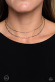 Polished Paperclips - Silver Necklace - Paparazzi Accessories Necklace Bedazzle Me Pretty Mobile Fashion Boutique