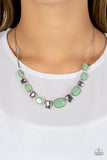 Polished Parade - Green Necklace - Paparazzi Accessories Necklace Bedazzle Me Pretty Mobile Fashion Boutique