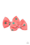 Polka Dot Drama - Orange Hair Clip - Paparazzi Accessories Hair Clip Bedazzle Me Pretty Mobile Fashion Boutique