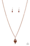 Pop and LOCKET - Copper Necklace - Paparazzi Accessories Necklace Bedazzle Me Pretty Mobile Fashion Boutique