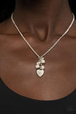 Pop It and LOCKET - White Necklace - Paparazzi Accessories Necklace Bedazzle Me Pretty Mobile Fashion Boutique