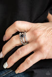 POP Rival - Black Ring - Paparazzi Accessories Ring Bedazzle Me Pretty Mobile Fashion Boutique